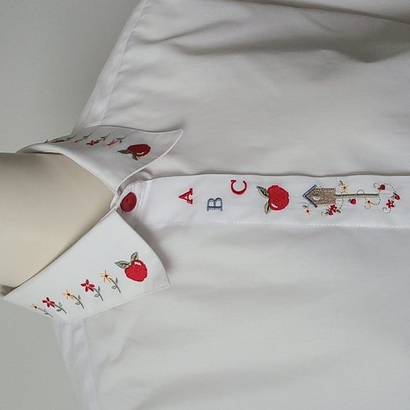 Vintage 80s Refashioned "Teacher" Blouse (L) - Picture 3 of 10